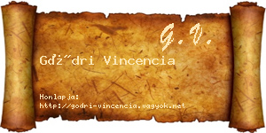 Gödri Vincencia névjegykártya